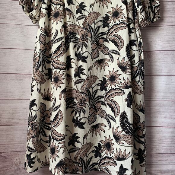 June + Vie by Roaman's Midi Lino Soleil Shirt Dress Floral Plus Size 14/16 M - Picture 8 of 16